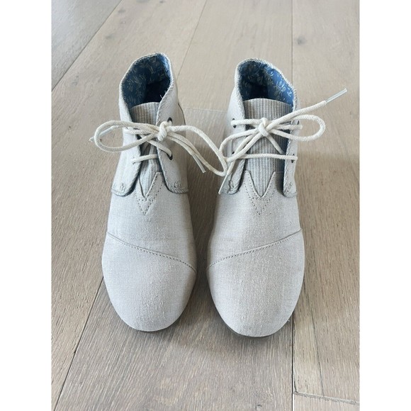 Toms Girls Youth Desert Wedge Booties  Size Y5.5 - Picture 2 of 7